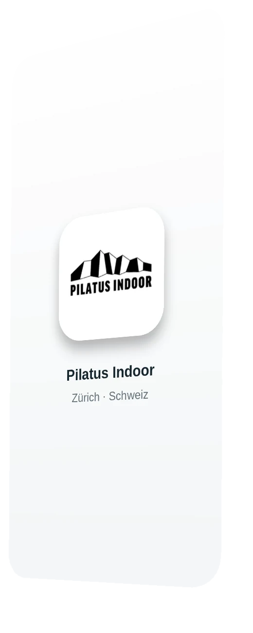 Eigene App der Halle Pilatus Indoor